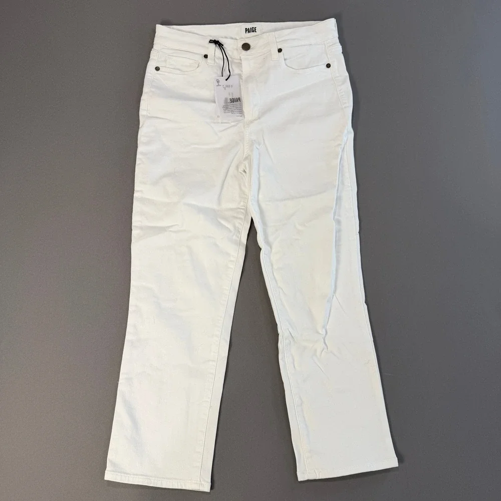 PAIGE Jacqueline Crop Optic White Jeans Size 30 New‎ Womens Denim Pants